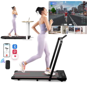 3in1 Walking Pad 300 lbs Capacity Foldable   3.0HP Quiet Under Desk Treadmill Exercise Machine for Home Office