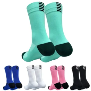 5 Pairs Cycling Sock Men Compression Sports Sock Outdoor MTB Road Bike Socks Running Hiking Breathable Mesh