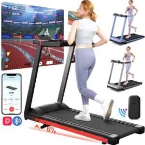 3.5HP Foldable Treadmill 350lbs Adjustable 6% Incline Walkingpad for Home/Office 10MPH Exercise Machine